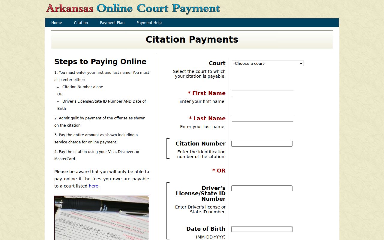 Stone County citation query fields