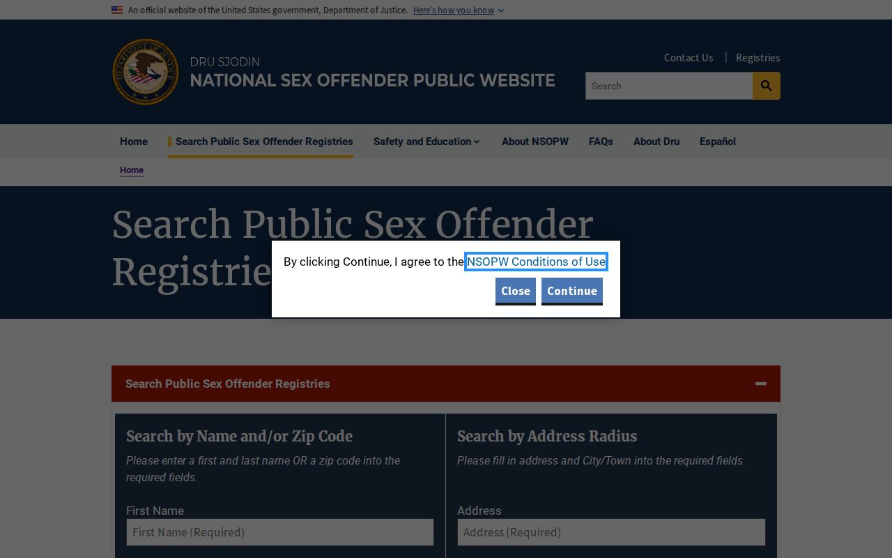 Stone County sex offender lookup national NSOPW search